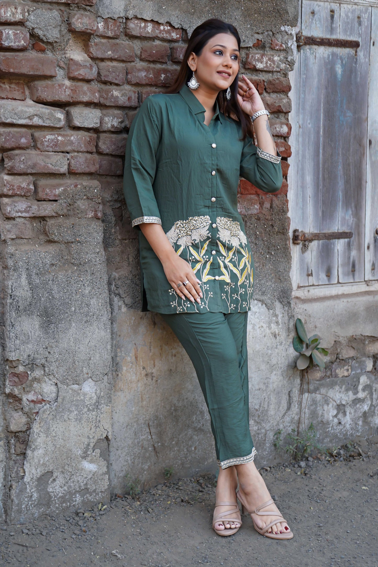 Elegant Green Co-Ord Set in Imported Fabric for Women